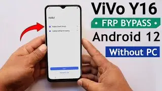 Vivo Y16 Android 12 Frp Bypass/Unlock Google Account Lock Without Pc New Method 2023