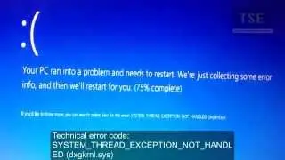 SYSTEM_THREAD_EXCEPTION_NOT_HANDLED (dxgkrnl.sys) BSOD in Windows 10