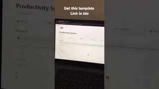 Notion productivity system template. #notion #productivity #organization
