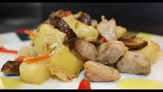 Simple and tasty recipe, baked Potatoes with Meat. You will Make Again & Again. English subtitles.