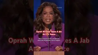 #OprahWinfrey took aim at J. D. Vance during the #DNC night 3 when she referenced his cat lady dig