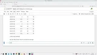 Creating a Jupyter Notebook