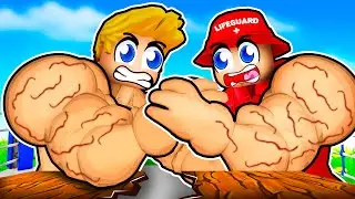 Noob VS Arm Wrestle Simulator Waterpark