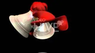 Beautiful Holiday Christmas Bell Animation Loop 02 with transparency