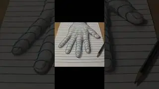 Drawing a 3D Hand on Line Paper