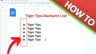 How to Create a Starburst List on Google Docs