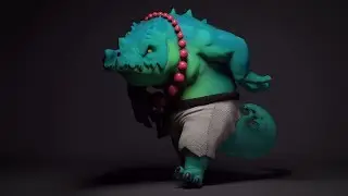 Croc Rig, Walk Cycle - Pixar's Renderman