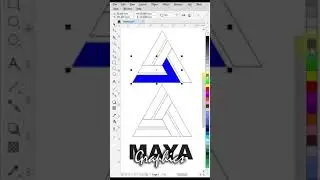 Geometric logo designing in Coreldraw @MAYA GRAPHICS #Shorts #CoreldrawTutorial