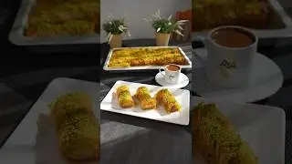 Kadayıf-Rollen mit Kaymak-Füllung | Kadayıf rolls with Kaymak | Kaymaklı Burma Kadayıf - #shorts