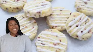 Cranberry Orange Shortbread Cookies