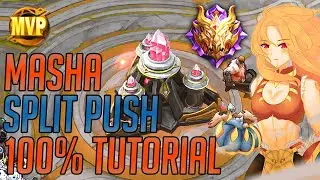 HOW TO 100% SPLIT PUSH TUTORIAL FOR MASHA USER MLBB WITH MYTHIC GAMEPLAY