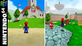 SM64 Castle Grounds + Bob-Omb Battlefield Remake - Longplay | N64