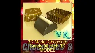 3D Model of 3D Model Chocolate Candy 08 High res Review