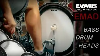 Evans EMAD bass drum heads sound comparison on Sonor AQX drums