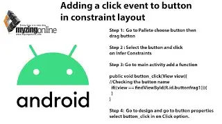 Ch 3 - Adding a click event to button in constraint layout | | Easy Android development tutorial