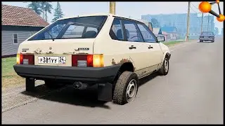 ОТГНИЛА ЗАДНЯЯ БАЛКА! Ржавая ДЕВЯТКА! - BeamNg Drive