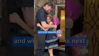 Daddy drives 5 hours to surprise daughter for special core memory 🥹❤️