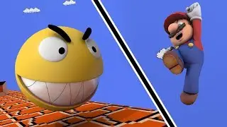 Pacman in Mario Bros world