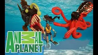 Animal Planet Deep Sea Adventure Encounter, Jellyfish, + Deep Sea Discovery Liopleurodon Playset