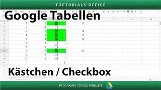 Google Tabellen Kästchen (Spreadsheets)