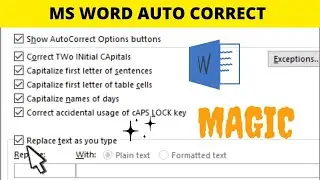 Use MS word Auto Correct Feature to Type Faster