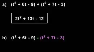 Adding and Subtracting Polynomials | MathHelp.com