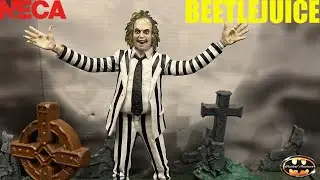 NECA Beetlejuice White Striped Suit Michael Keaton Cult Classics Action Figure Review & Comparison