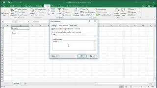 Create a pop up message in Excel