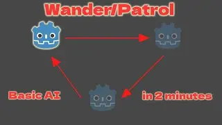 Wander/Patrol mechanic in Godot 4 in 2 minutes | Basic enemy AI