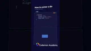 🚀 How to center a div using flexbox css tutorial animated