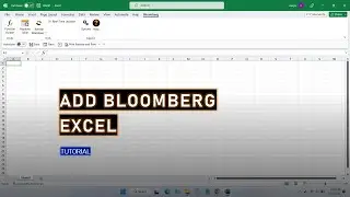 How to Add Bloomberg to Excel