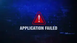 Application Failed Alert Warning Error Message Blinking on Screen .