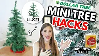 DOLLAR TREE CHRISTMAS TREE HACKS 🎄 Amazing things you can do with Dollar Tree mini Christmas trees