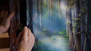 Sunlight through the Swamp - Oil Painting Demo