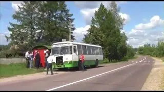 LiAZ-677 fantrip in Moscow oblast