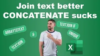 Join text in Excel, without CONCATENATE