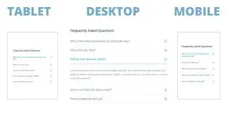 Responsive FAQ Section Design Using HTML CSS & JS