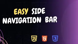 ASMR coding - Easy Side navigation bar | HTML | CSS | JavaScript