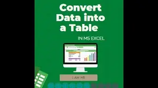 💥📈Convert Data into a Table in MS Excel | How to Convert Excel sheet data into a Table