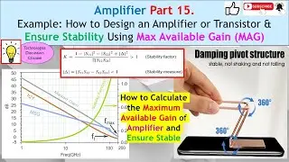 Amplifier Part 15. RF Amplifier Design: How to Find Max Available Gain (MAG) for Stable Transistor.