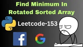 Find minimum in rotated sorted array -- Leetcode Python