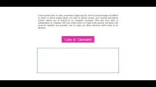 Click to Copy Text (Clipboard) Using only HTML, CSS and Vanilla JS