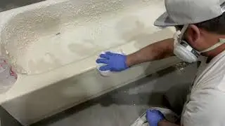 How to REPAIR A BATHTUB | Remove Paint from a Bathtub DIY *Bathtub Stripping*  | DP TUBS