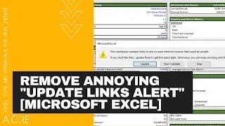 Permanently Remove Update Links Alert in Excel Workbooks