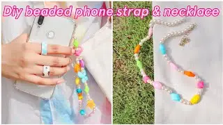 Diy beaded phone strap and beaded necklace * tiktok and pinterest inspired * | Diy Twins