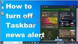 How to turn off news notifications from taskbar windows 10