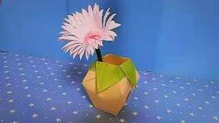 Оригами ВАЗА из бумаги / origami paper vase