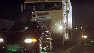 FAST and FURIOUS - Opening Scene Car Chase (Civic vs Semi Truck) 