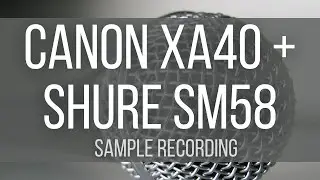 Shure SM58 + Canon XA40 (Audio Sample)