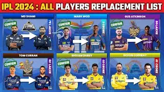IPL 2024 : List of All Replacement Players of IPL 2024 | IPL 2024 Pulled out players | Shami,Wood